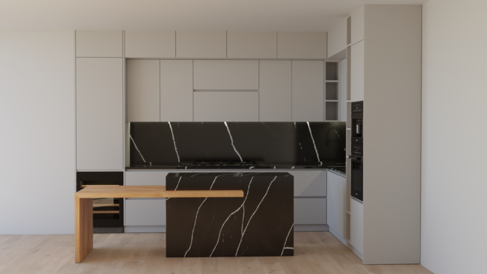 Кварцевый агломерат 8014 (Nero Marquina) 3200х1600х20 мм — изображение 4